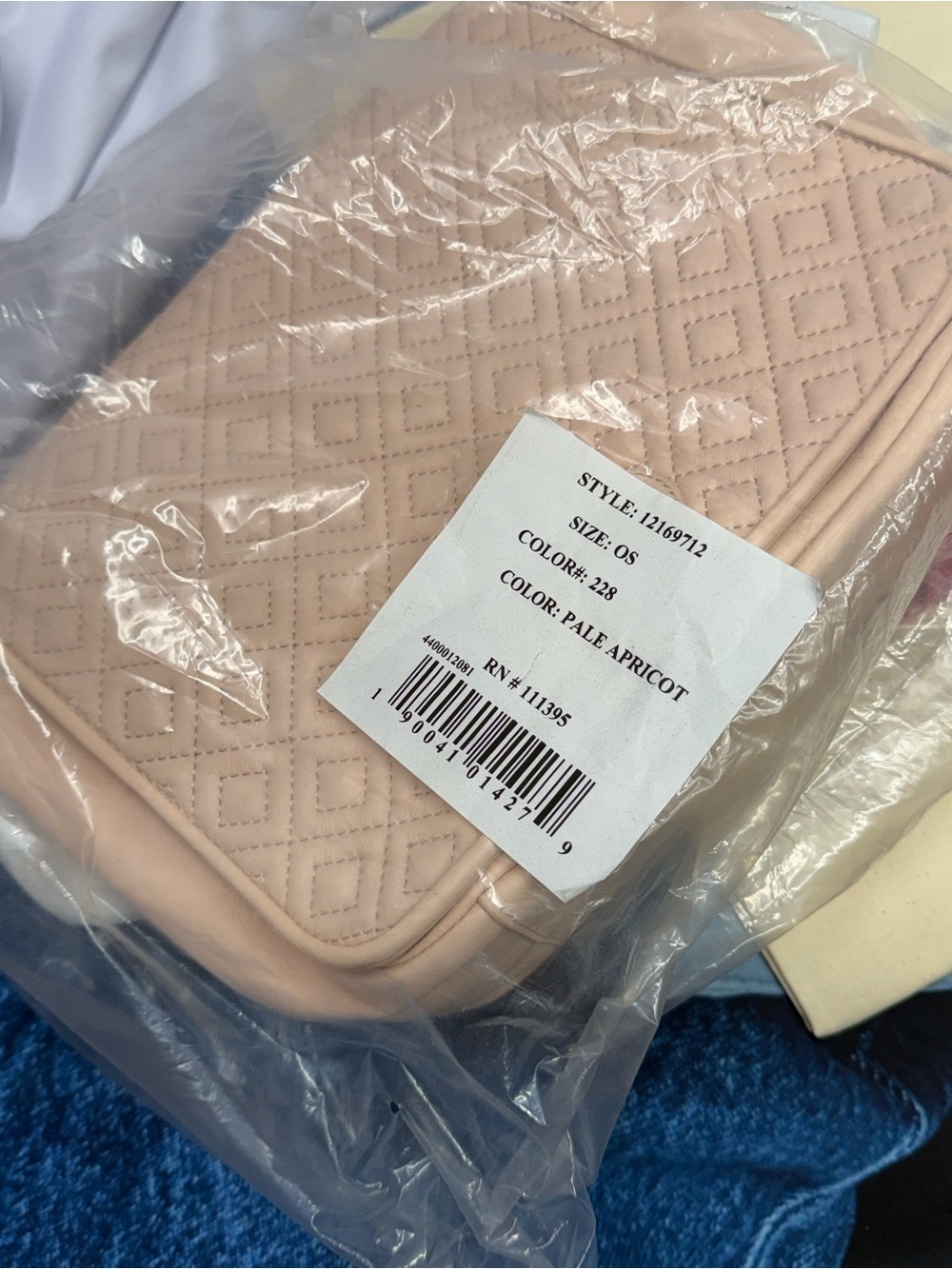 (new+tag) Tory Burch Quilted Chain Shoulder Bag / Crossbody Pale Pink Apricot - Picture 14 of 17